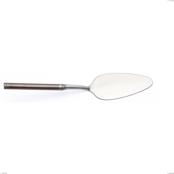 Pala torta Fuoco, Acciaio inox 18.10 (AISI304),lunghezza 278 mm, manico in tubolare d'acciaio sabbiato e brunito