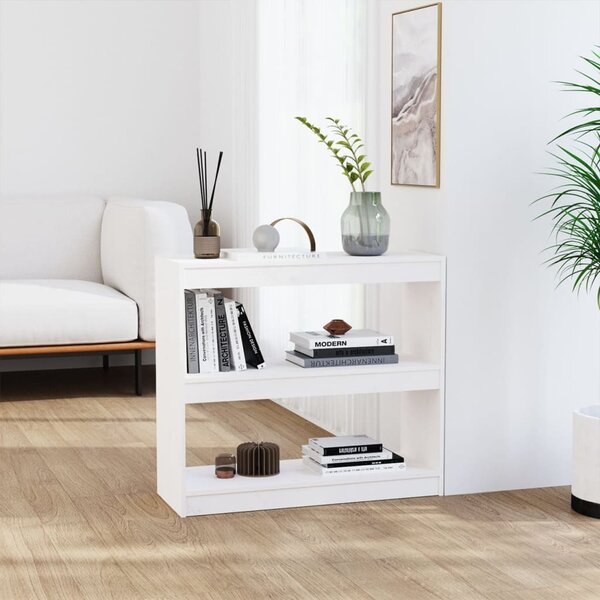 Libreria con otto vani aperti, cm 139,60 x 25 x 106, colore bianco