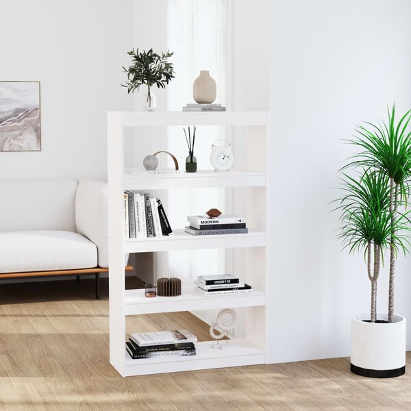 HOMCOM Libreria Moderna con 6 Ripiani in Legno Casa e Ufficio 80x24x191cm  Bianco