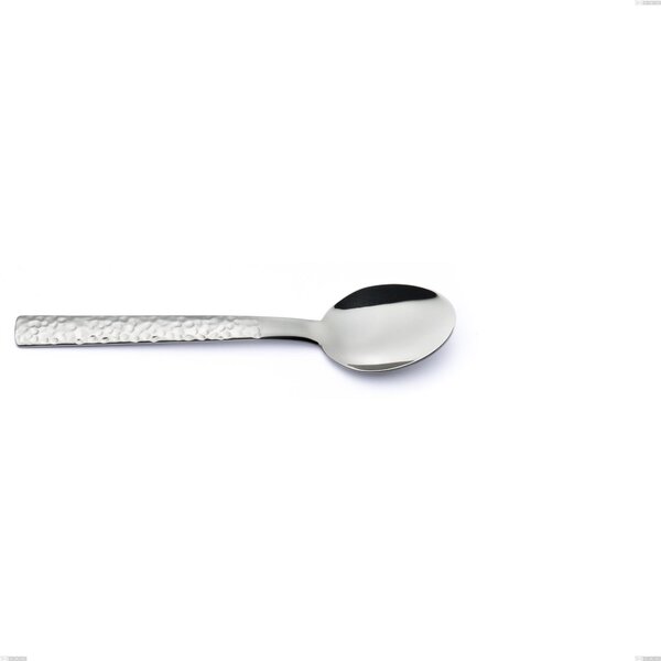 Cucchiaino frutta Marte, Acciaio inox 18/10 (AISI304) lavorazione martellata, spessore 2.5 mm, Lunghezza 182 mm