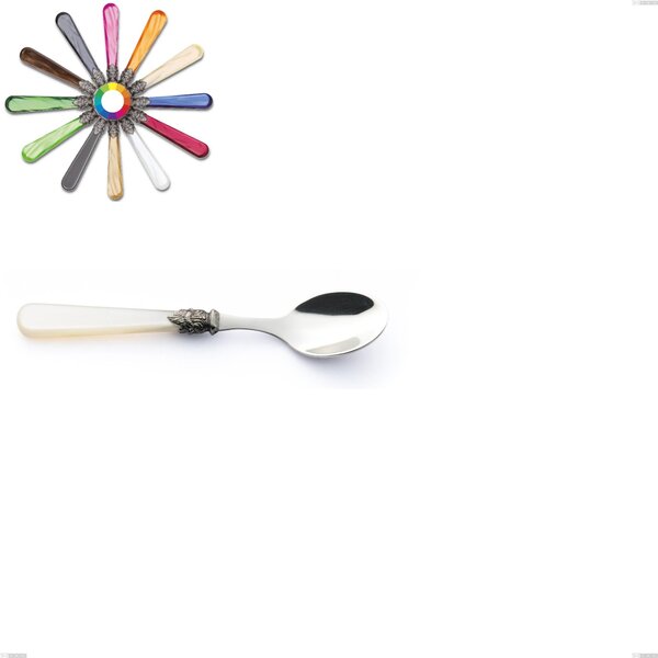 Cucchiaino caff� Napoleon Perlato, (acciaio 18.10 aisi304), Lunghezza 144 mm manici in metacrilato