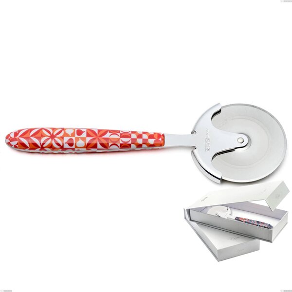 Confezione a libro 1 rotella tagliapizza vero circle, acciaio 18.0 nickel free, manicatura pbt sublimato acciaio lucido