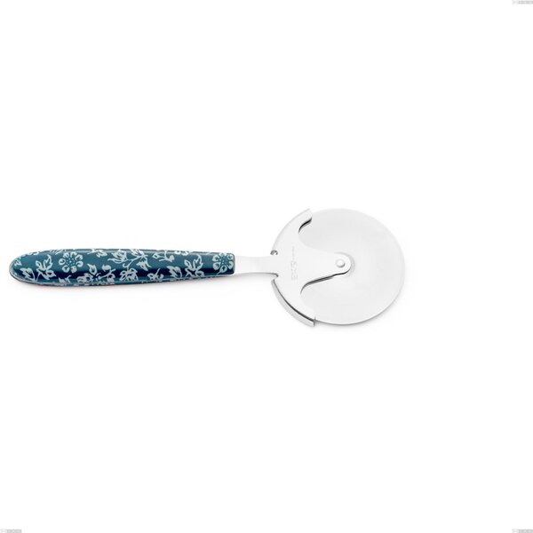 Rotella tagliapizza vero flowers, acciaio 18.0 nickel free, manicatura pbt sublimato acciaio lucido, lunghezza 190 mm