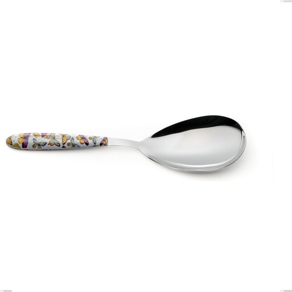 Pala riso vero butterfly, acciaio 18.0 nickel free, manicatura pbt sublimato acciaio lucido, lunghezza 252.00 mm