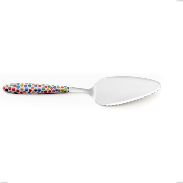 Pala torta vero coriandoli, acciaio 18.0 nickel free, manicatura pbt sublimato acciaio lucido, lunghezza 257.00 mm