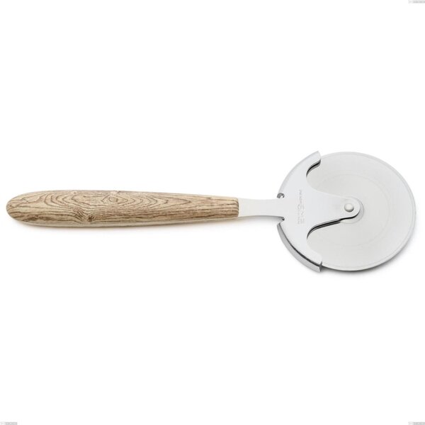 Rotella tagliapizza vero pino, acciaio 18.0 nickel free, manicatura pbt sublimato acciaio lucido, lunghezza 200 mm