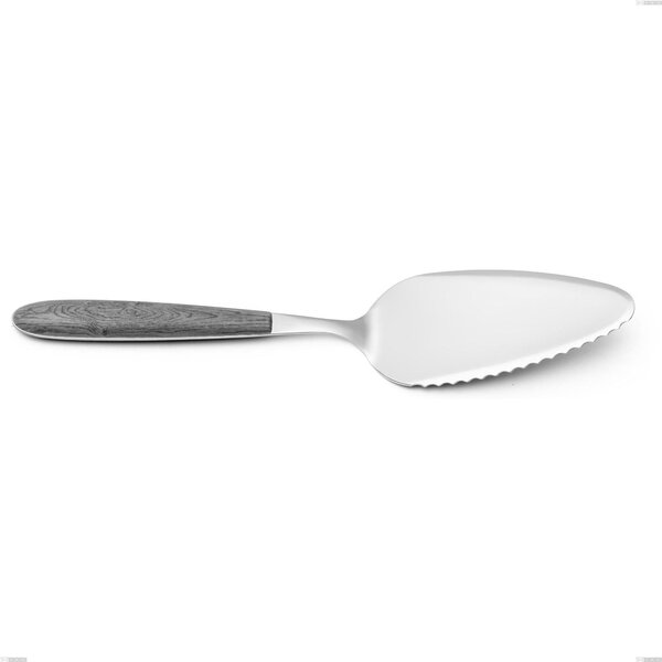 Pala torta vero olmo grigio, acciaio 18.0 nickel free, manicatura pbt sublimato acciaio lucido, lunghezza 257 mm