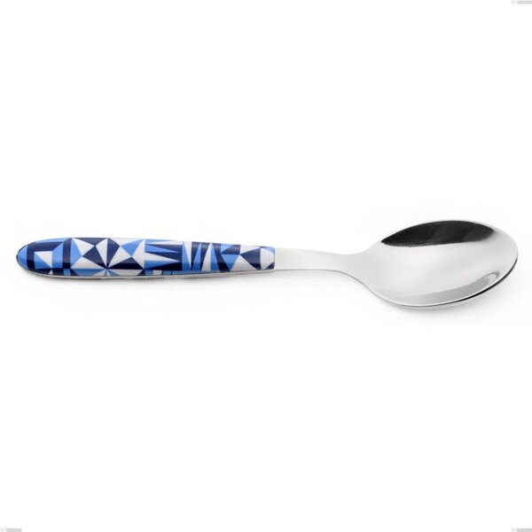 Cucchiaino caff� vero triangle, acciaio 18.0 nickel free, manicatura pbt sublimato acciaio lucido, lunghezza 140 mm
