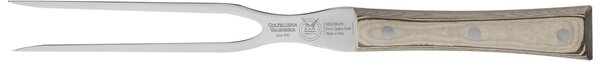 Forchettone 16 cm colore nocciola, manico in paperstone perfetto per carni e infilzare arrosti e carni