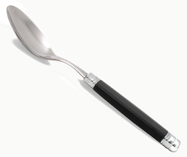 Cucchiaino da Caff� Rossini Set di 6 Pezzi in acciaio 18.10 Lunghezza 16,5 cm manico in PA con ghiera lavabile in lavastoviglie Nero