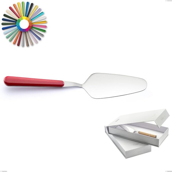 Confezione a libro 1 pezzo pala torta Brio, Acciaio inox 18.c (AISI 430), manici in abs