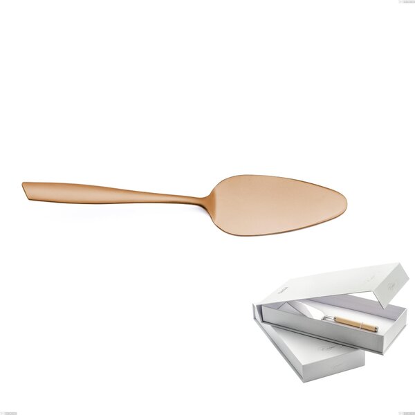 Confezione a libro 1 pezzo pala torta Eleven rose brunita lucida , Acciaio inox 18/10 (AISI 304), spessore 2,5 mm