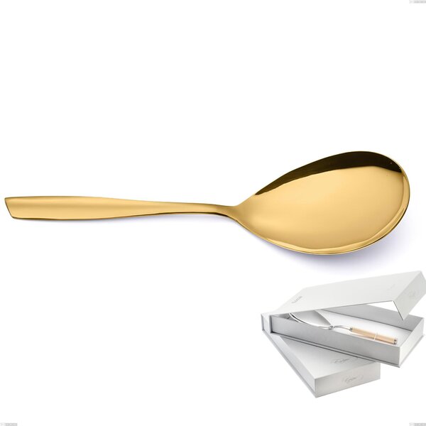 Confezione a libro 1 pezzo pala riso Eleven PVD Gold, Acciaio 18/10 lucido, spessore 2.5 mm, PVD oro