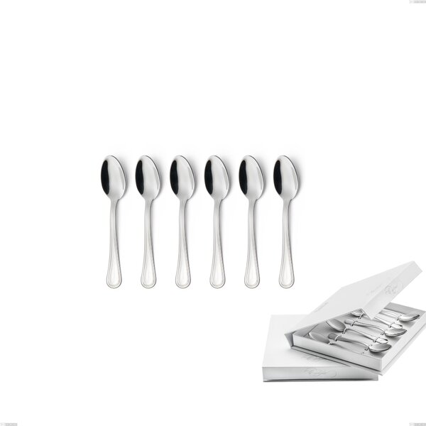 Confezione a libro 6 pezzi cucchiaino moka Impero, ACCIAIO INOX 18.10(AISI304), spessore 2.5 MM