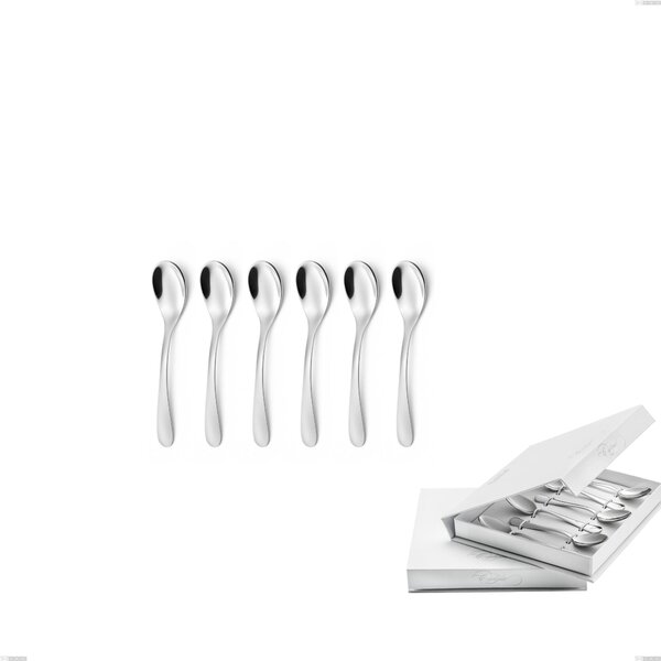 Confezione a libro 6 pezzi cucchiaino moka Hotel, Acciaio inox 18.10 (AISI304), spessore 2.5 mm