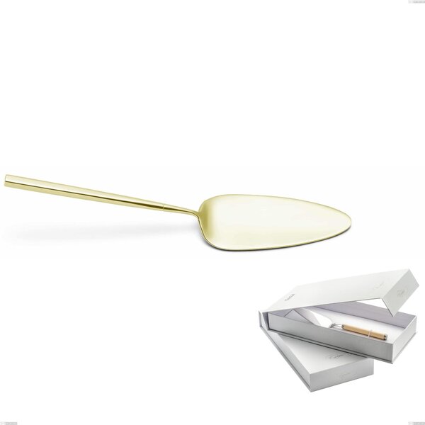 Confezione a libro 1 pezzo pala torta Kyoto Tin Gold, Acciaio inox (Aisi 304) trattamento pvd acciaio lucido