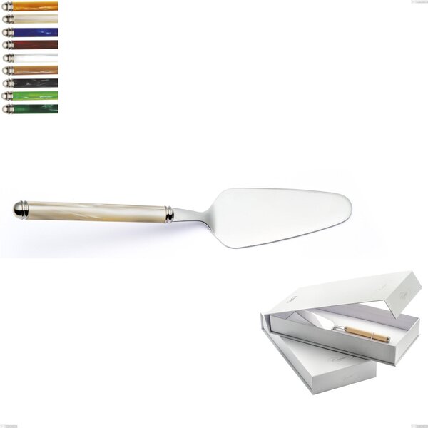 Confezione a libro 1 pezzo pala torta Linea Perlato, Acciaio inox 18/10 (AISI304)