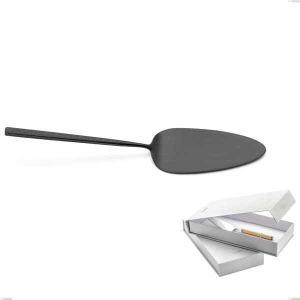 Confezione a libro 1 pezzo pala torta Kyoto Origami Black, Acciaio inox (Aisi 304) trattamento pvd acciaio lucido