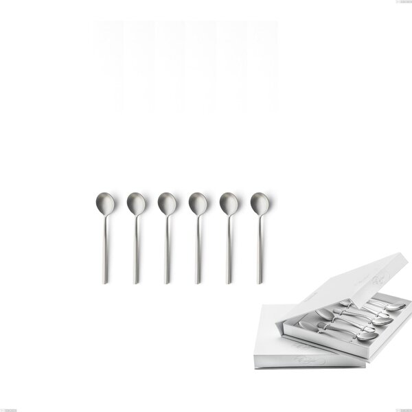 Confezione a libro 6 pezzi cucchiaino moka Kyoto Sabbiato, Acciaio inox (Aisi 304) inox sabbiato