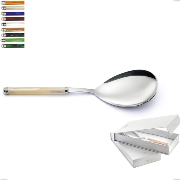 Confezione a libro 1 pezzo pala riso Linea Perlato, Acciaio inox 18/10 (AISI304)
