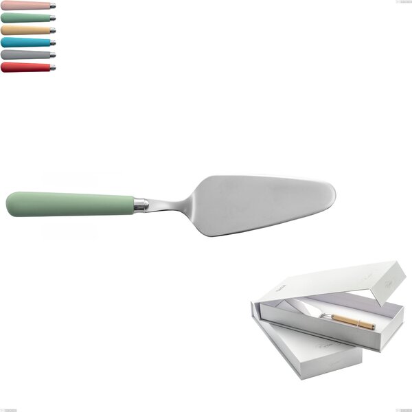 Confezione a libro 1 pezzo pala torta macarons, Acciaio inox 18.10 manici in acrilico inox lucido