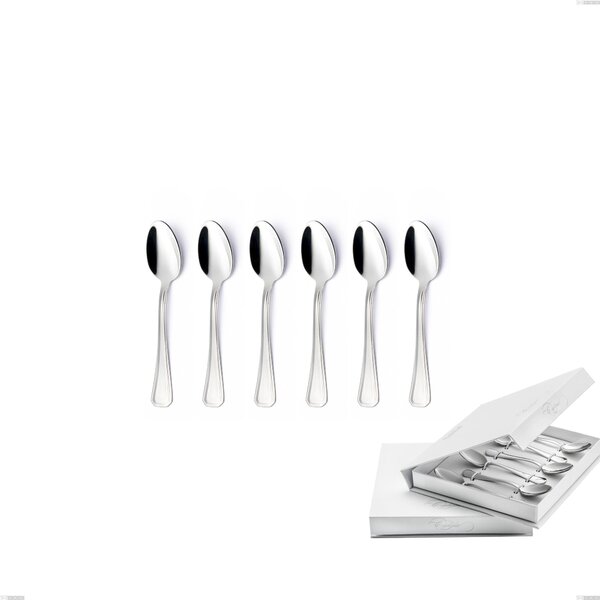 Confezione a libro 6 pezzi cucchiaino moka Savoia, Acciaio inox 18.10 (AISI304), spessore 2.5 mm