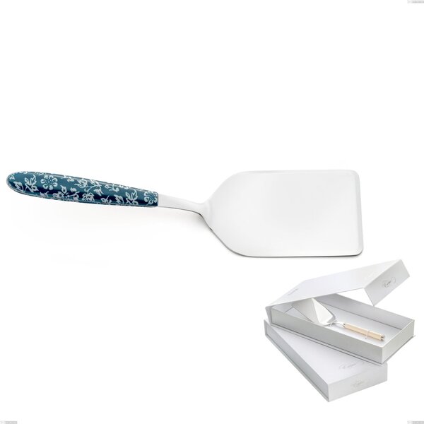 Confezione a libro 1 pezzo pala lasagne vero flowers, acciaio 18.0 nickel free, manicatura pbt sublimato acciaio lucido