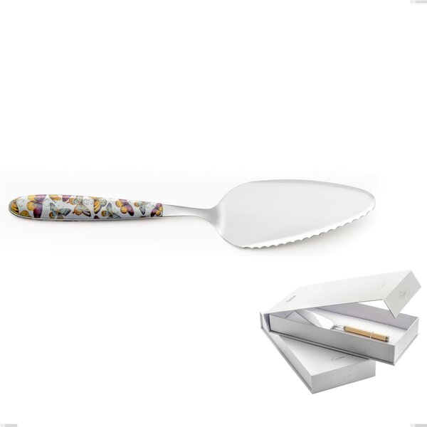 Confezione a libro 1 pezzo pala torta vero butterfly, acciaio 18.0 nickel free, manicatura pbt sublimato acciaio lucido