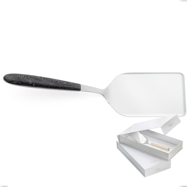 Confezione a libro 1 pezzo pala lasagne vero wenge, acciaio 18.0 nickel free, manicatura pbt sublimato acciaio lucido
