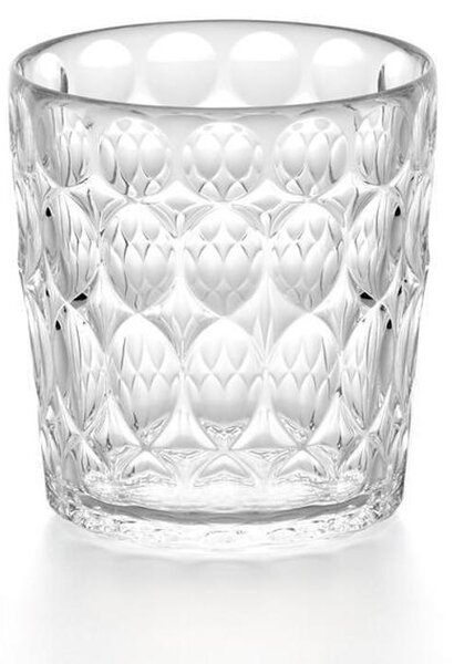 BICCHIERI Bassi VANITY in Cristallo Acrilico Bio-based confezione da 6 pezzi diametro � 8,5xh 9,2 cm- 360 cc BPA FREE colore trasparente