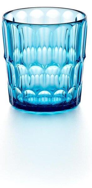 BICCHIERI Bassi VANITY 2 in Cristallo Acrilico Bio-based confezione da 6 pezzi diametro � 8,5xh 9,2 cm- 360 cc BPA FREE colore Azzurro mare