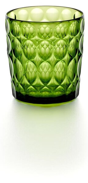 BICCHIERI Bassi VANITY in Cristallo Acrilico Bio-based confezione da 6 pezzi diametro � 8,5xh 9,2 cm- 360 cc BPA FREE colore Verde Ninfea