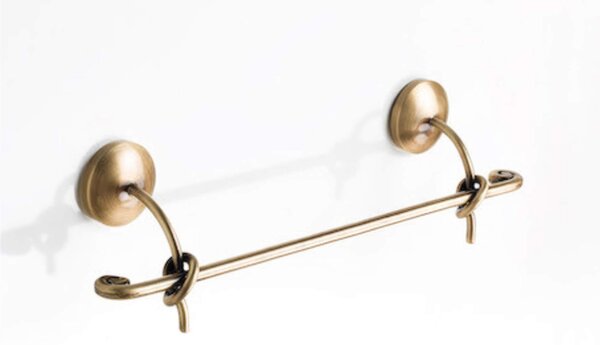 Porta Salviette da LAVABO 53,5 Cromato Collezione RETRO' Dimensione 53,5x7x h 9 cm uno stile vintage FINITURA Bronzo Satinato