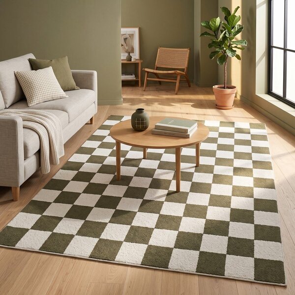 Tappeto verde/color crema 200x290 cm Bistro – ESTE