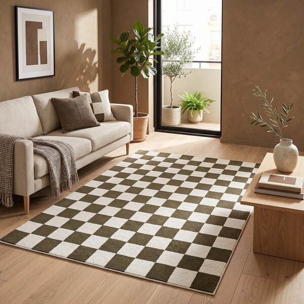Tappeto verde/color crema 200x290 cm Bistro – ESTE
