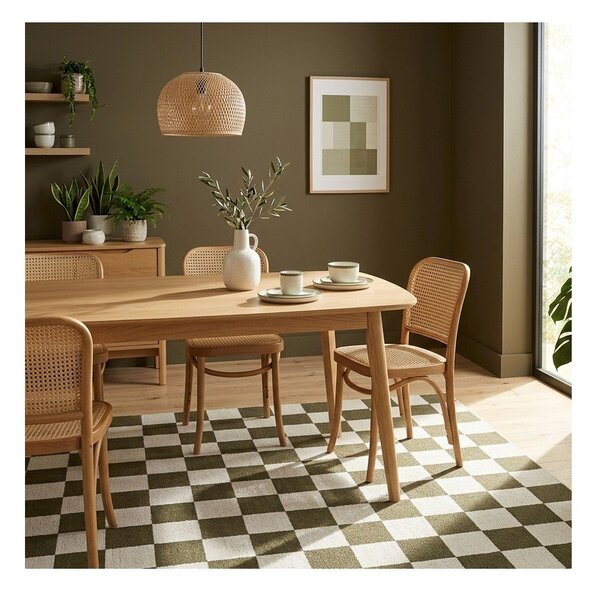 Tappeto verde/color crema 200x290 cm Bistro – ESTE