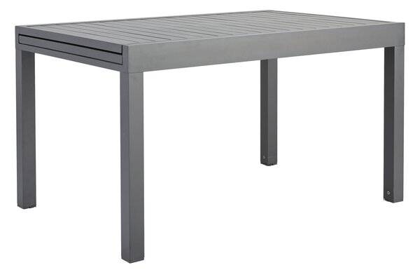 Tavolo da giardino allungabile Lisbon in alluminio con piano in alluminio grigio / argento per 6 persone 135/270x100cm
