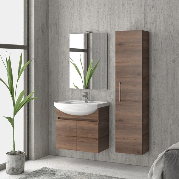 kleankin Mobile Sottolavabo a 2 Ante con Ripiano Interno Regolabile