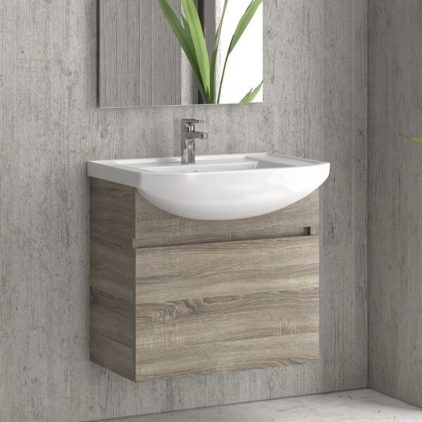 Mobile bagno 65cm sospeso con cassetto scorrevole BN-65B - KAMALU