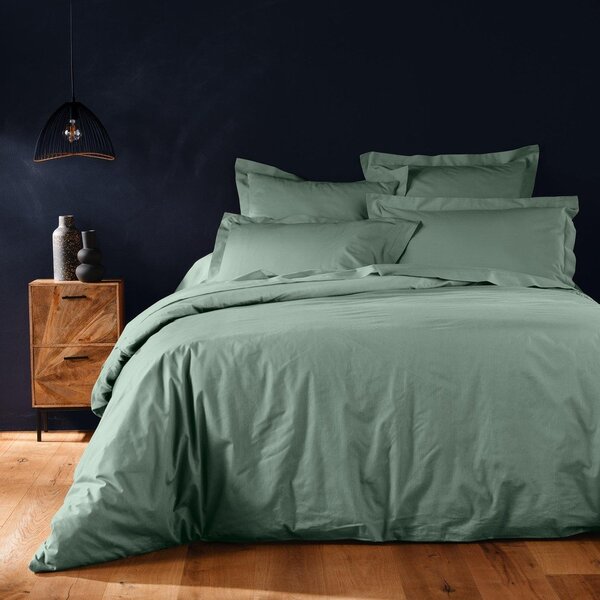 Copripiumino verde in cotone per letto matrimoniale/per letto esteso 240x220 cm Lina – douceur d'intérieur