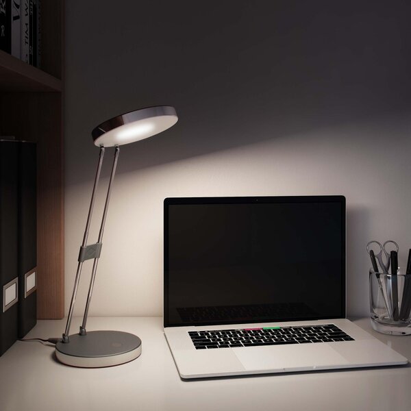 Lampada da scrivania LED Flip nero bianco naturale