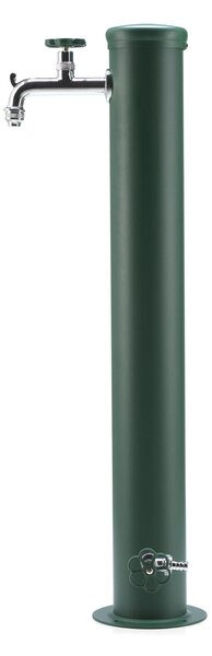 Fontanella in ferro bel-fer 42/arrf doppio rubinetto con ghiera rubinetto in tinta con la fontana Dimensioni 30x16xh 85 cm - peso 3,8 kg con tubo rubinetto, Garantita contro la ruggine Colore VERDE