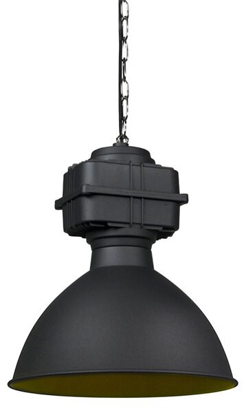 Lampada a sospensione industriale intelligente nera incl. A60 WiFi 38,5 cm - Sicko