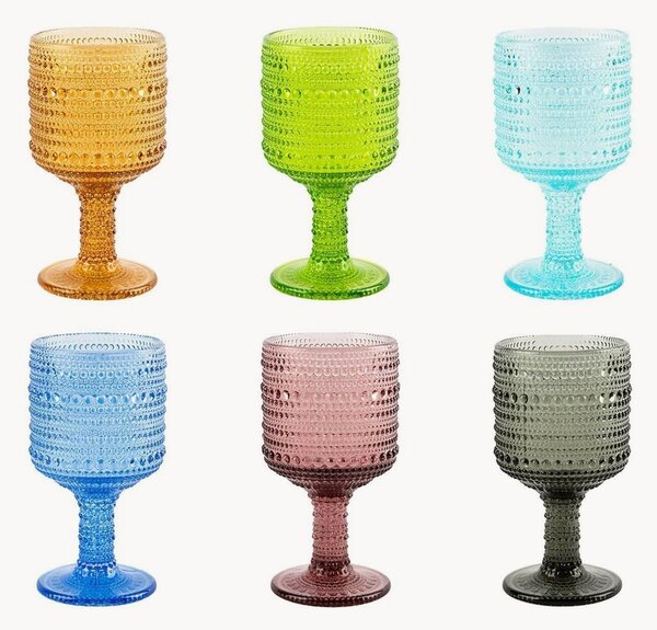 Set di 6 bicchieri da vino Aurora