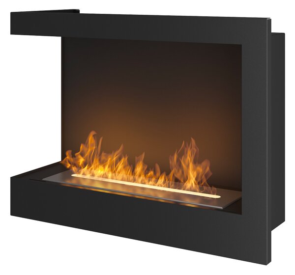 Camino a Bioetanolo da Incasso 60x45 cm Corner 600 Left Sinistro Nero
