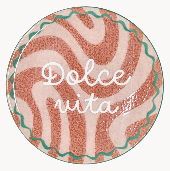 Piatto rotondo per pizza Cinzia Dolce Vita Rosso
