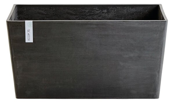 Fioriera Paris ECOPOTS in plastica colore grigio scuro H 40.5 cm, L 80 x P 38 cm