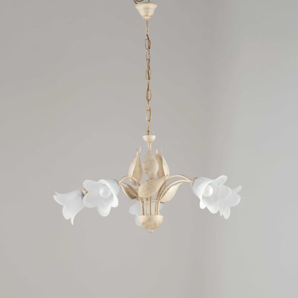 Be Light Lampada a sospensione grande classica struttura in metallo e diffusori in vetro - Olga