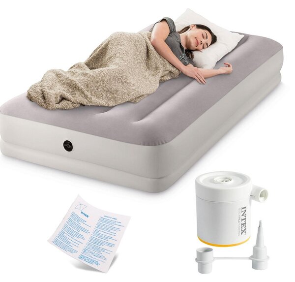 Materasso gonfiabile per una persona, 191x99x30 cm, con pompa USB, marca INTEX, modello 64177