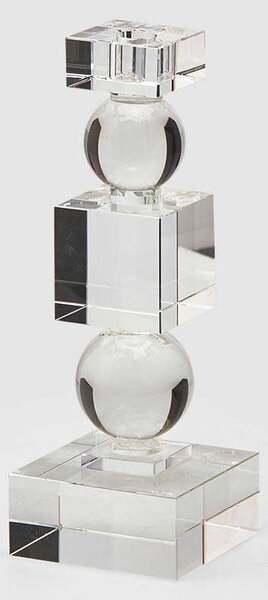 EDG - Enzo de Gasperi Candeliere piccolo in cristallo per una candela dal design moderno Euclide -